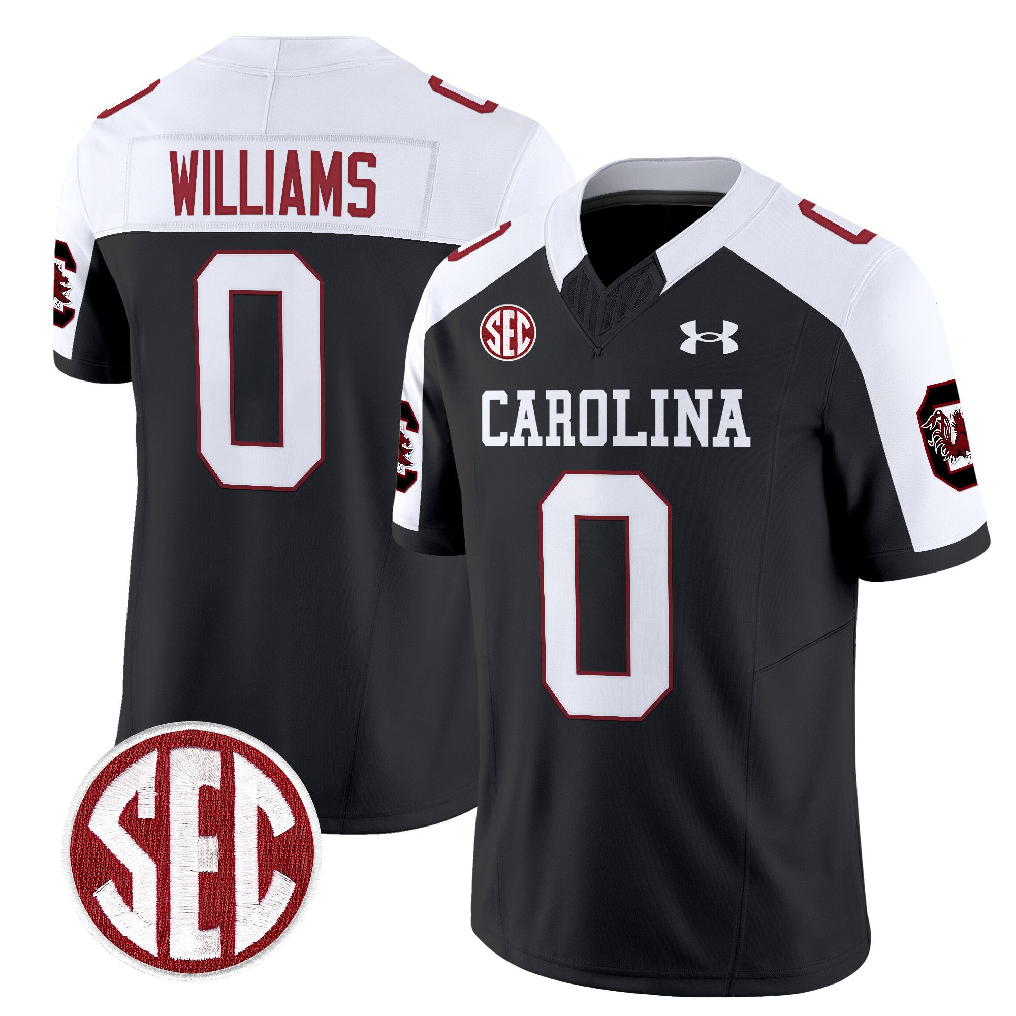 Men South Carolina Gamecocks #0 Williams Black 1980 Throwback Vapor Limited 2024 NCAA Jersey style 1